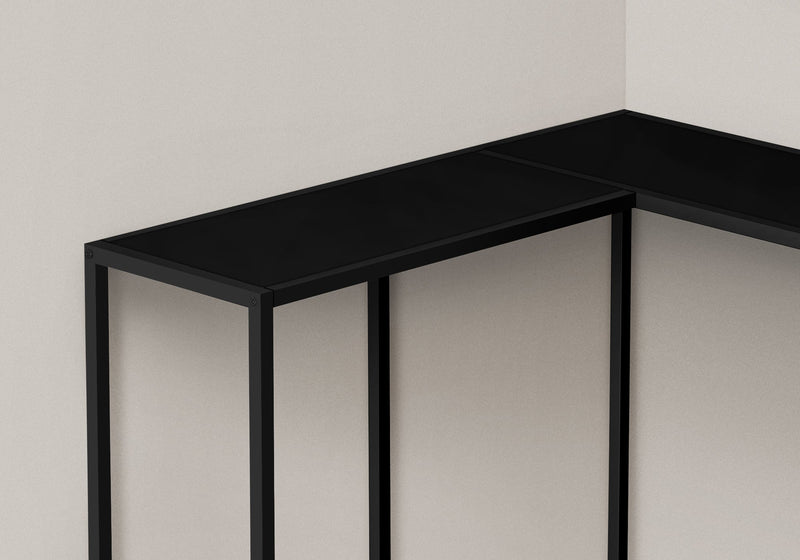 Accent Table - 36"L / Black / Black Corner Console - I 2157