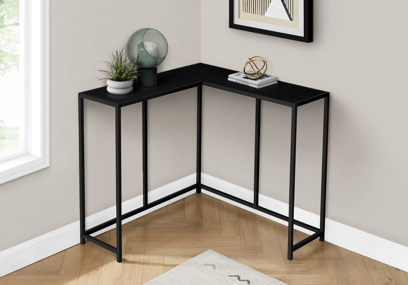 Accent Table - 36"L / Black / Black Corner Console - I 2157