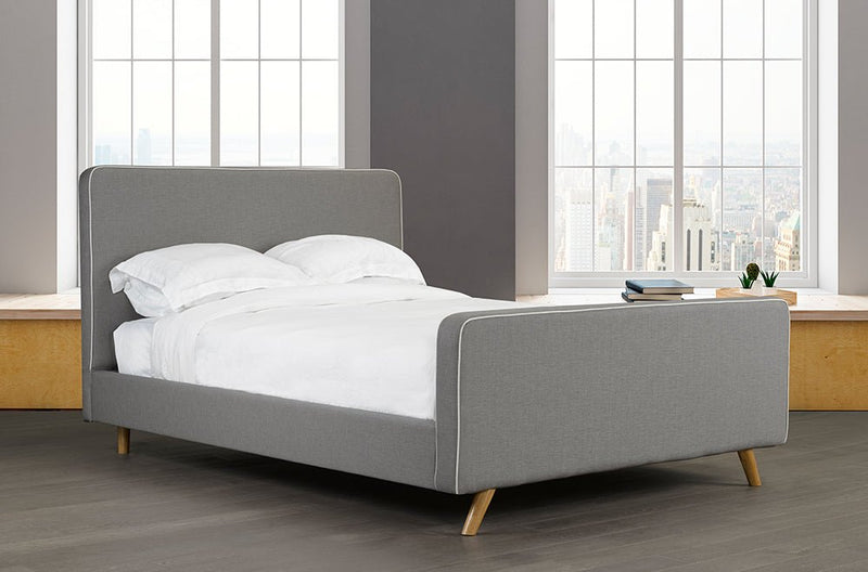 Simple Yet Stylish Canadian Made Bed with Scandinavian Design Influence - R-174-D-HB/B