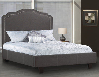 Smart and Simple bed with Hand-applied Nailhead trim - R-193-D-HB