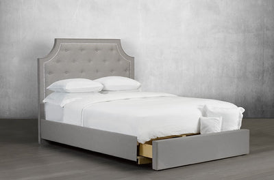 Classy Bed with Simplistic Rounded profile - R-198-D-HB