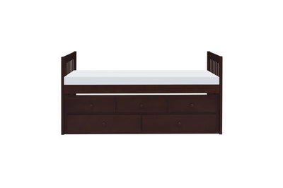 Rowe collection Espresso Trundle Bed w/ 3 drawers - MA-B2013PRE