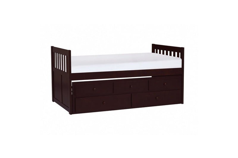 Rowe collection Espresso Trundle Bed w/ 3 drawers - MA-B2013PRE