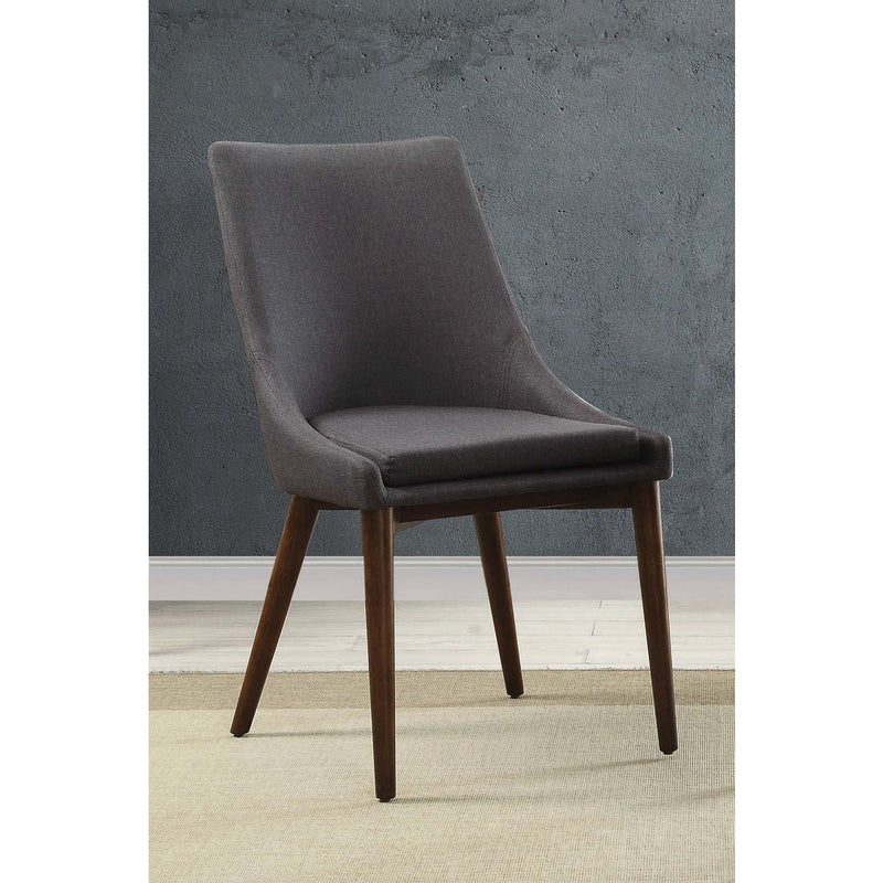 Ultra-modern Dining Chair in Charcoal Fabric W/ Oak Legs - MA-5048S-CHR