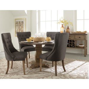 Side Wing Grey Fabric Chair - MA-5428-S2