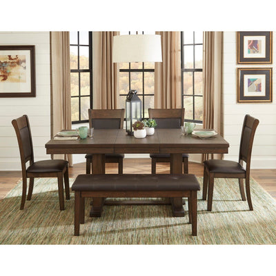 Light Rustic Ash Contemporary Dining Table W/butterfly leaf - 5614-72