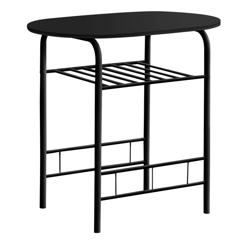 Dining Set - 3Pcs Set / Black Top / Black Metal - I 1208