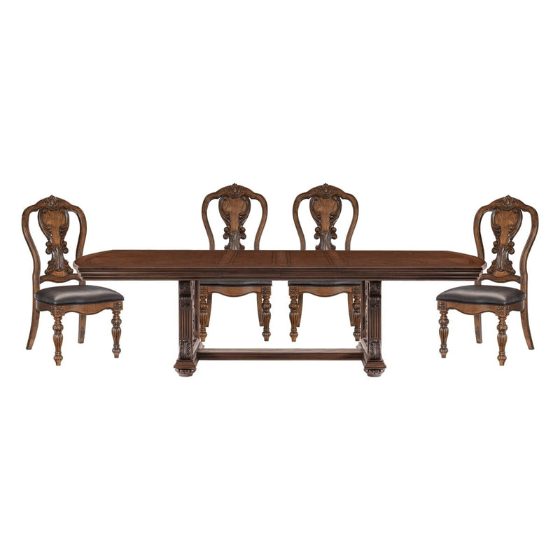 Bergen Collection Dark Oak Dining Set - MA-5829-108*5