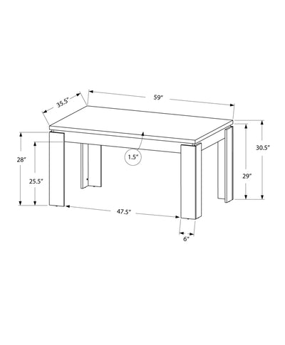 Dining Table - 36"X 60" / White - I 1056