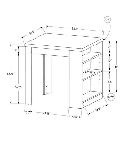 Dining Table - 32"X 36" / White Counter Height - I 1345