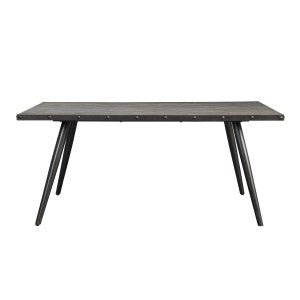 Palladium Grey Dining Table with Nailhead Trim