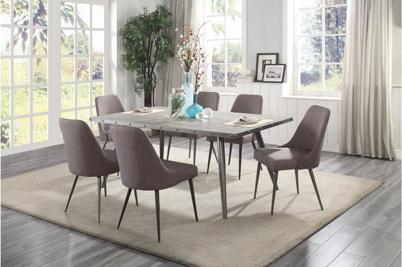 7 Piece Palladium Grey Dining Set - MA-5626-70DR7