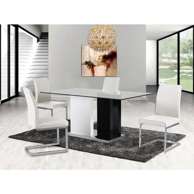 Dual-Tone Tempered Glass Dining Table - MA-6848-67DT