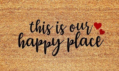 18" x 30" THIS IS OUR HAPPY PLACE Non-slip Outdoor Door Mat - VI-DMC-1830-NIV2029