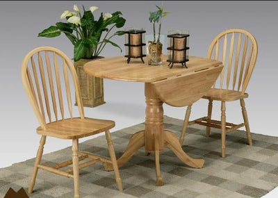 Drop-leaf Natural Finish Dinette Set - MA-5140NA-3Pcs