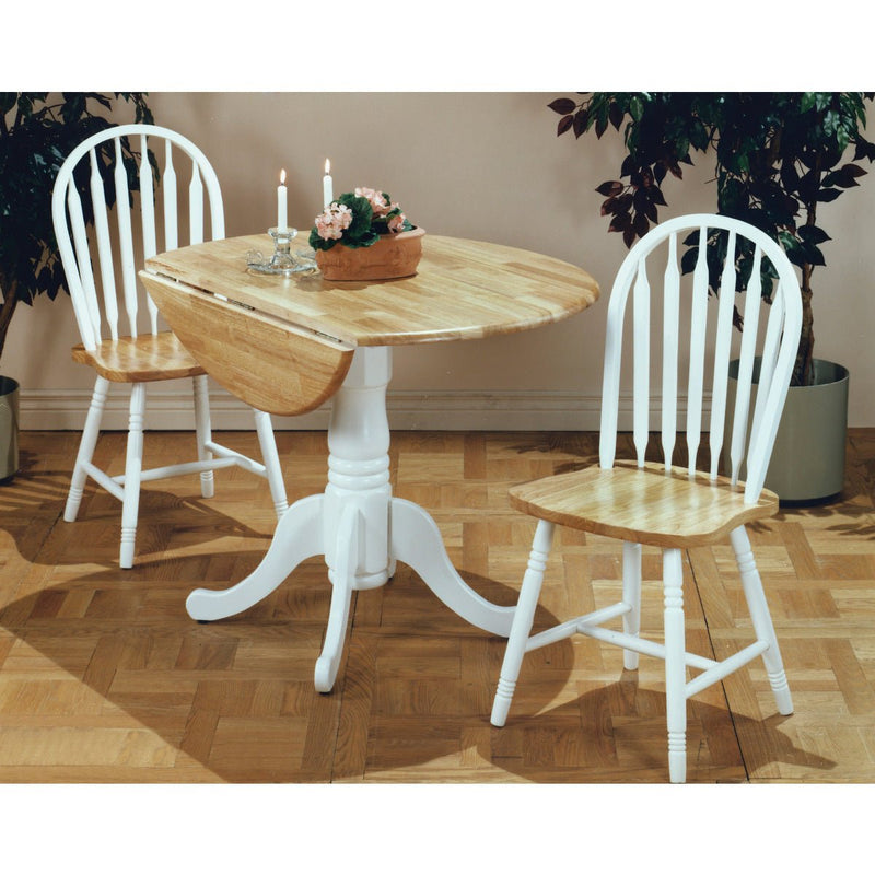 Drop-leaf White Finish Dinette Set - MA-5140WTDR3