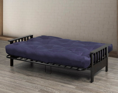 Simple Metal Frame Futon With Wooden Arms - IF-245