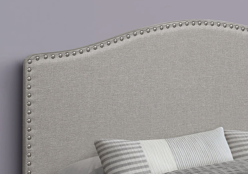 Bed - Queen Size / Grey Linen Headboard Only - I 6013Q