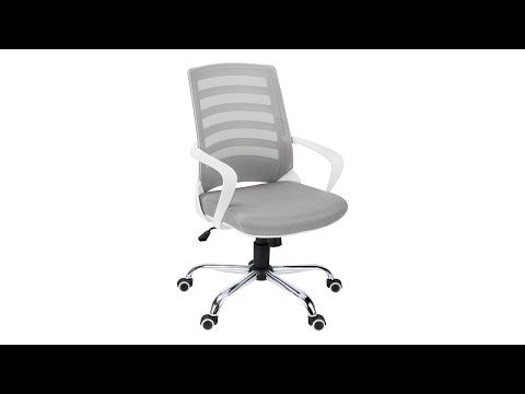 Office Chair - White / Grey Mesh / Multi Position