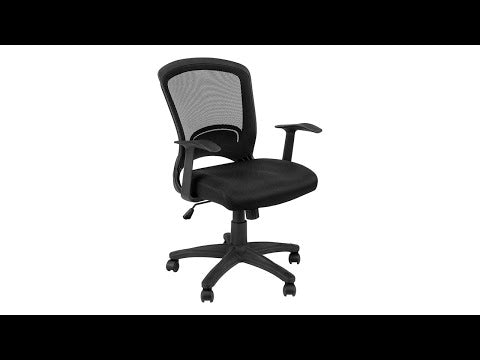 Multi-Position Black Mesh Mid Back Office Chair