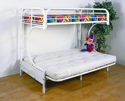 White Metal Frame Futon Bunk bed - T-2800W