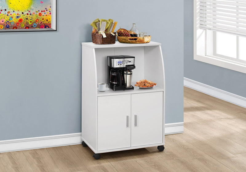 Kitchen Cart - 33"H / White On Castors - I 3139