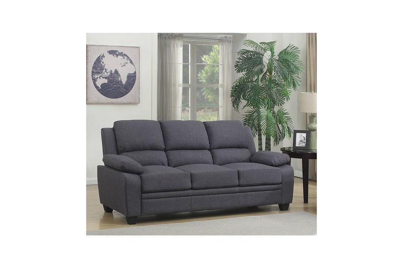 Grey Fabric Sofa Set With High Back And Pillows Over The Arms - MA-9151-GY-SLC