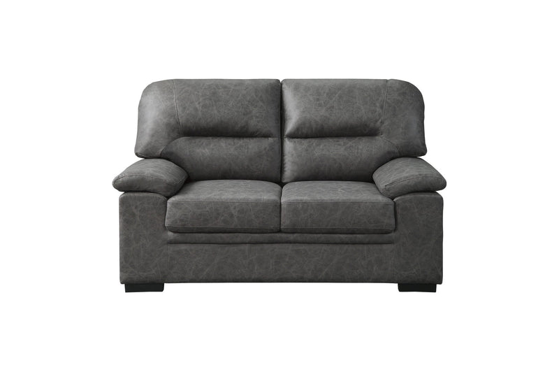 Dark Gray Polished Microfiber Living Set - MA-9407DGSLC