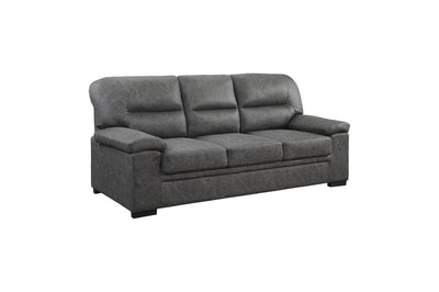 Dark Gray Polished Microfiber Living Set - MA-9407DGSLC