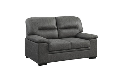 Dark Gray Polished Microfiber Living Set - MA-9407DGSLC