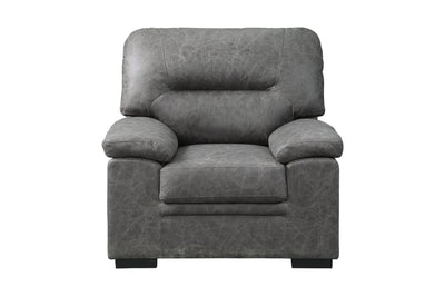 Dark Gray Polished Microfiber Living Set - MA-9407DGSLC