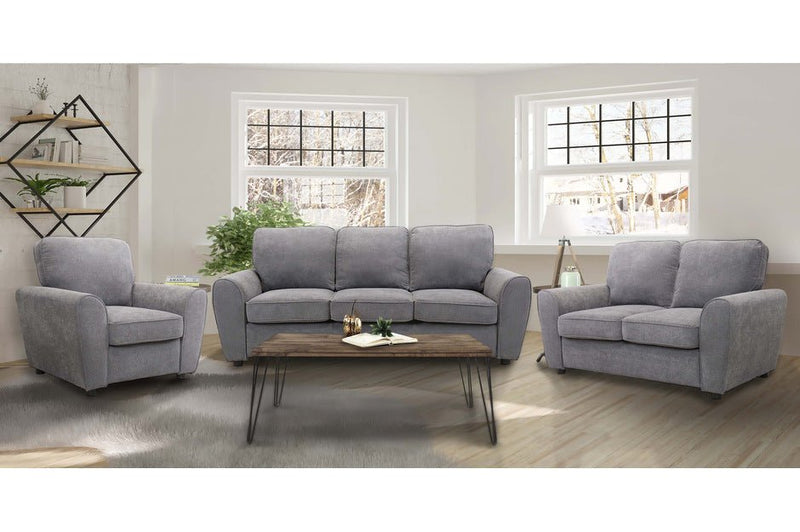 Bethany Collection Grey Sofa Set - MA-99511GRY-3Pcs