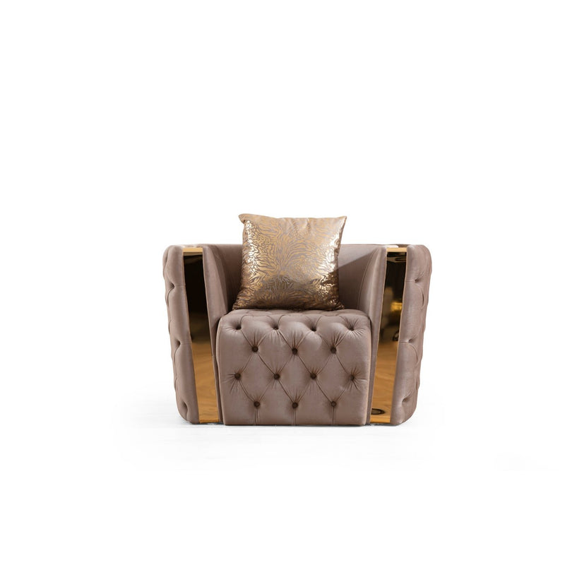 Naomi Taupe Velvet Chair - ME-7325T-C