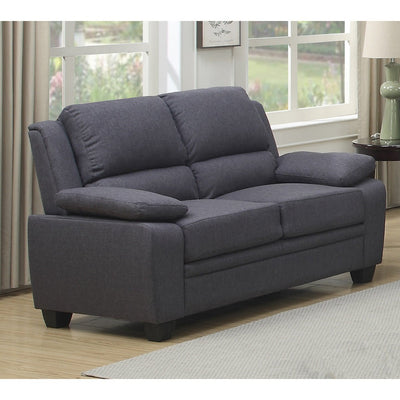 Grey Fabric Love Seat With High Back And Pillows Over The Arms - MA-9151GY-2