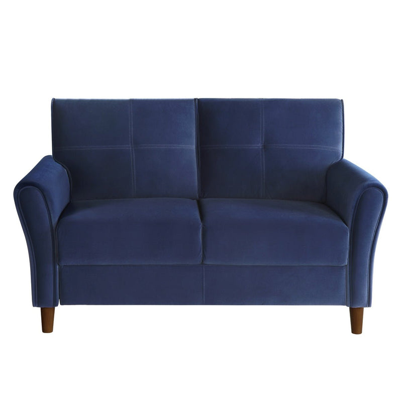 Dunleith Collection Loveseat Blue Velvet Fabric - MA-9348BUE-2