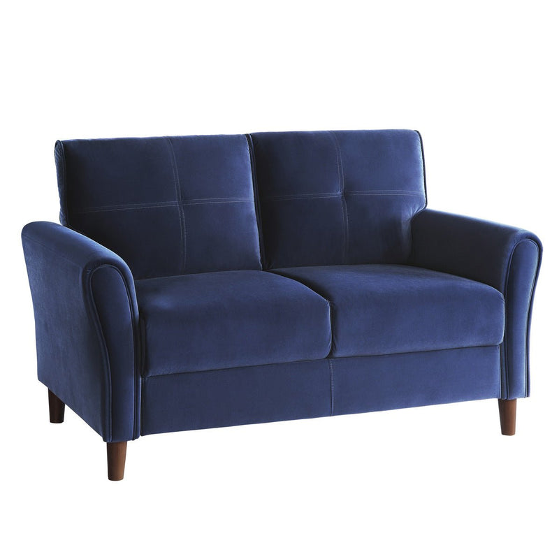 Dunleith Collection Loveseat Blue Velvet Fabric - MA-9348BUE-2