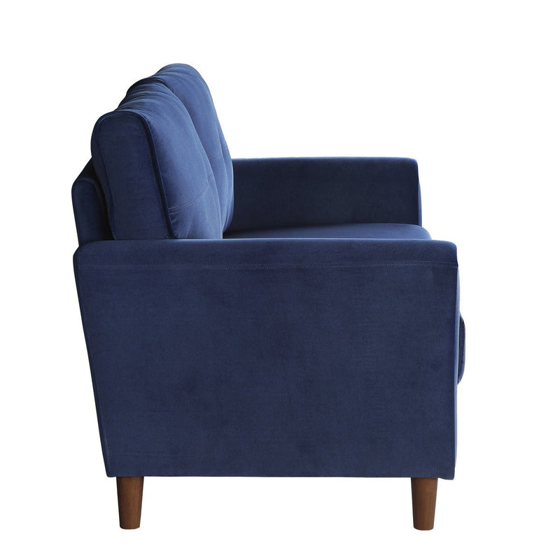 Dunleith Collection Loveseat Blue Velvet Fabric - MA-9348BUE-2