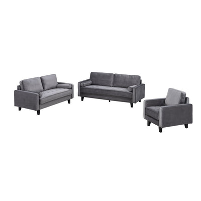 Toulouse Collection Loveseat Charcoal Velvet - MA-99003CHR-2