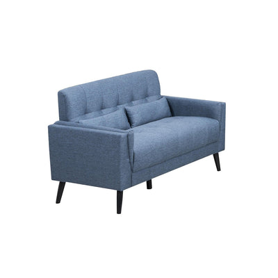 Madeline Collection Loveseat with 2 Lumbar Pillows - MA-99914BLU-2