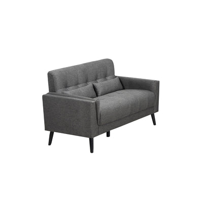 Madeline Grey Loveseat with 2 Lumbar Pillows - MA-99914GRY-2