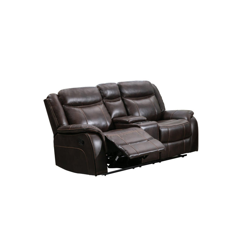 Brown loveseat recliner