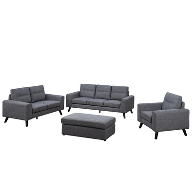 Evelyn Mid-Century Grey Loveseat - MA-99947GRY-2