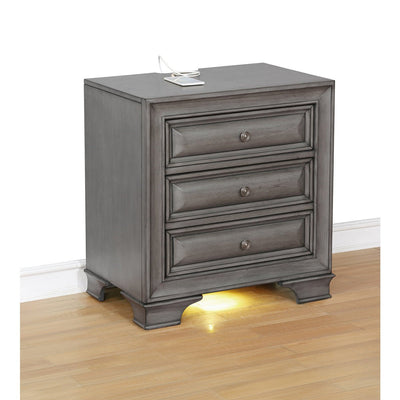 Milton Grey Nightstand - MA-1701GY-4