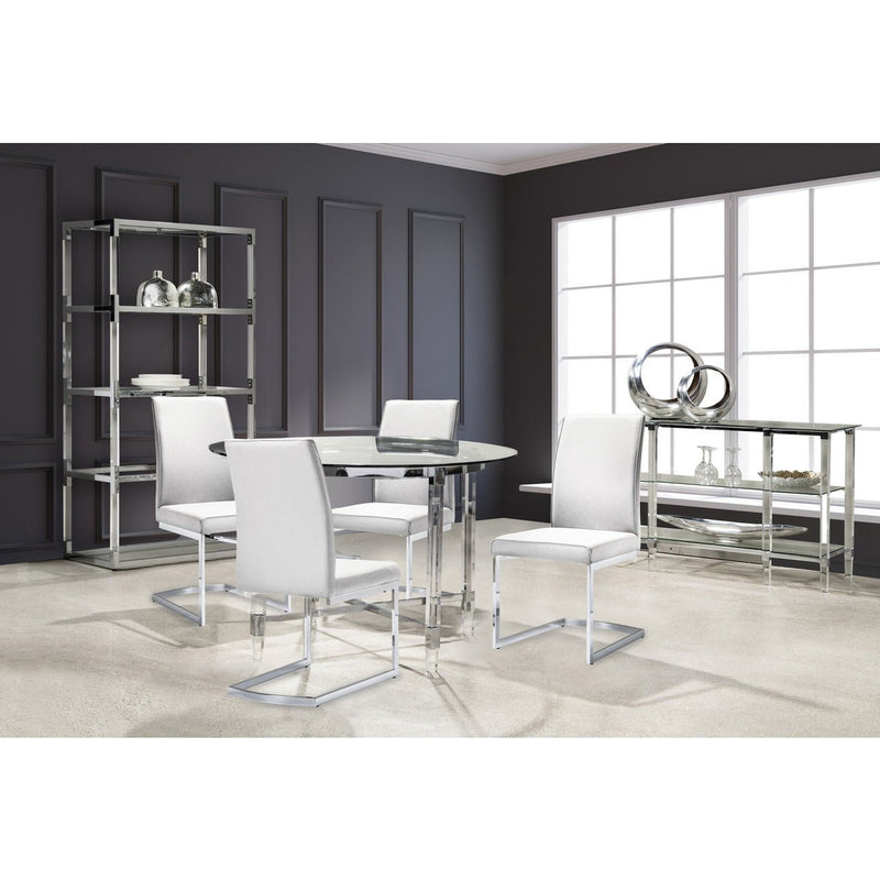 Lyrica Round Dining Table with Acrylic Legs - MA-3656-45