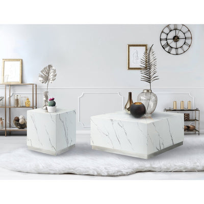 Astraia White Small Square Coffee Table - MA-6879WT-01SM