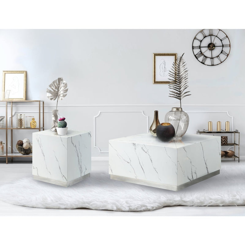 Astraia White Rectangular Coffee Table - MA-6879WT-30