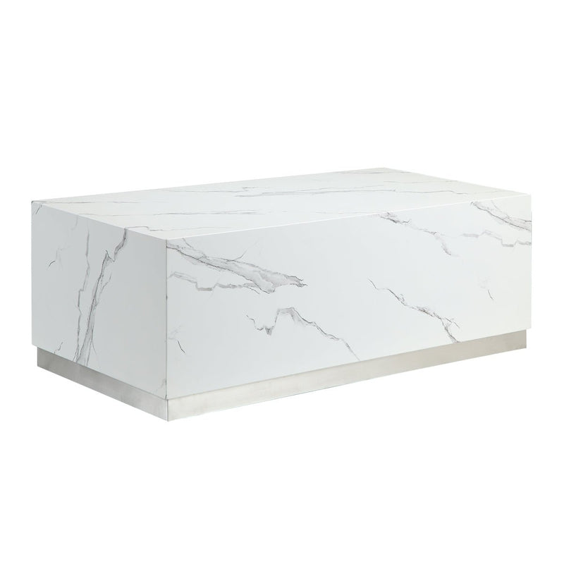 Astraia White Rectangular Coffee Table - MA-6879WT-30