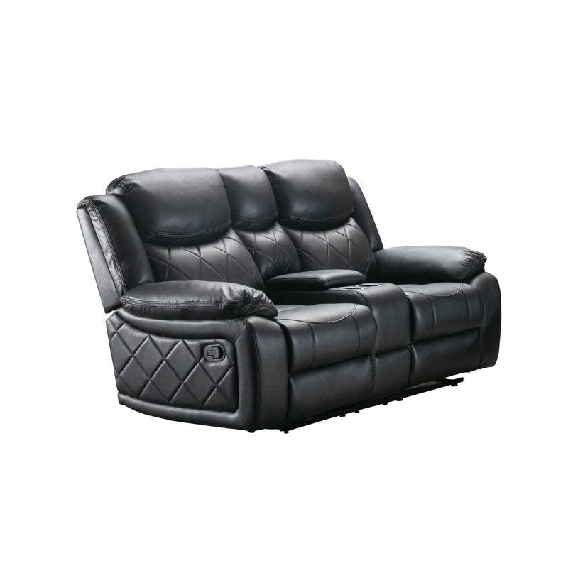 Bartholomew Black Reclining Loveseat - MA-99935BLK-2C