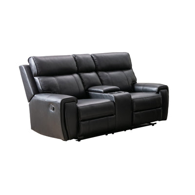 Carnegie Black Reclining Loveseat - MA-99937BLK-2C