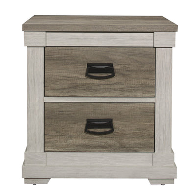 Arcadia Night Stand White/Weathered Grey - MA-1677-4